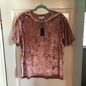 Brand new Crushed Velvet short sleeve blouse